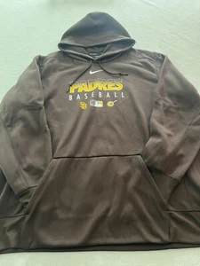 San Diego Padres Nike Dri Fit MLB Hooded Sweatshirt 3XL - Picture 1 of 4