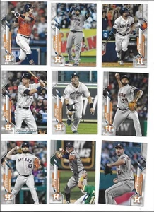 2020 Topps Baseball Series 1&2 Team Set 27 Cards Lot Astros - Picture 1 of 6