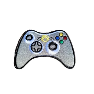 Controller di gioco retrò moderno ricamato colore ferro su cucito applique toppa gioco - Foto 1 di 1