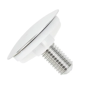 Armatur Überlaufabdeckung aus ABS Kunststoff Chrome 49mm für Küchen Spülen - Picture 1 of 24