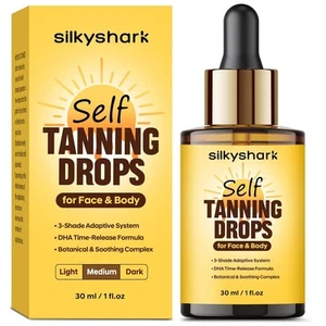 Facial Self Tanning Drops (1 Fl Oz), for Face & Body, Medium - Picture 1 of 3