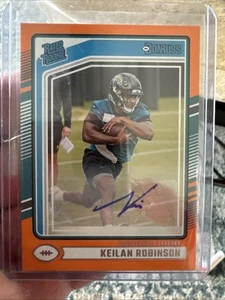 2024 Panini Donruss KEILAN ROBINSON RC #385 Rated Rookie Orange AUTO Jaguars! - Picture 1 of 2