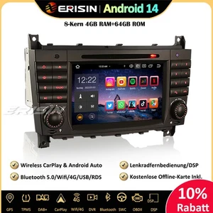 8-Kern DAB+Android 14 Autoradio GPS Navi Mercedes Benz CLC/G/C Klasse W203 W463 - Bild 1 von 16