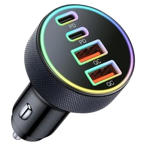 Chargeur Téléphone Voiture avec 4 Ports USB et Technologie PD pour Charge Rapi - Photo 1 sur 9