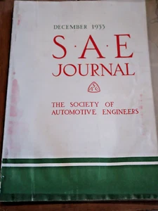 Society of Automotive Engineers SAE Journal December 1933 Magazine Advertisement - Picture 1 of 3