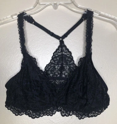 Кружевной бюстгальтер XL эластичный черный спортивная спина регулируемые ремни без застежек от Target - Изображение 1 из 4