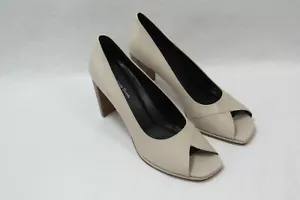 Amanda Smith Shoes Size 10 Natural Open-Toe High Heels Women's - Picture 1 of 7