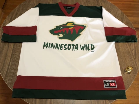 Vintage Minnesota Wild NHL Hockey Short Sleeve White XL Jersey Cover