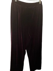 Vintage Koret Petites Medium Purple/plum Velvet Feel Pants - Picture 1 of 3