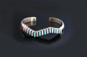 Dashana Zig Zag Turquoise & Opal Sterling Silver Bracelet - Picture 1 of 5