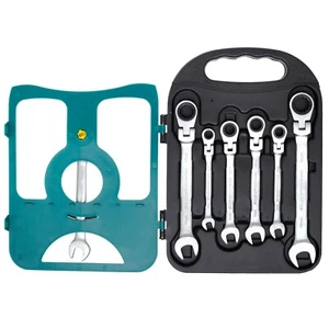 Huaqi 7-teilig Ratsche Schlüssel Kombination flexibler Kopfschlüssel Set metrisch 8-19 mm UK - Bild 1 von 6