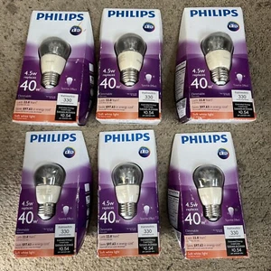 Philips 40-Watt Equivalent A15 Dimmable LED Light Bulb Soft White (2700K)  (6pk) - Picture 1 of 4