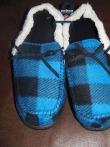 URBAN PIPELINE - MEN - SLIPPERS - BLUE PLAID - SIZE X-LARGE (2-BLU-2) - Picture 1 of 5