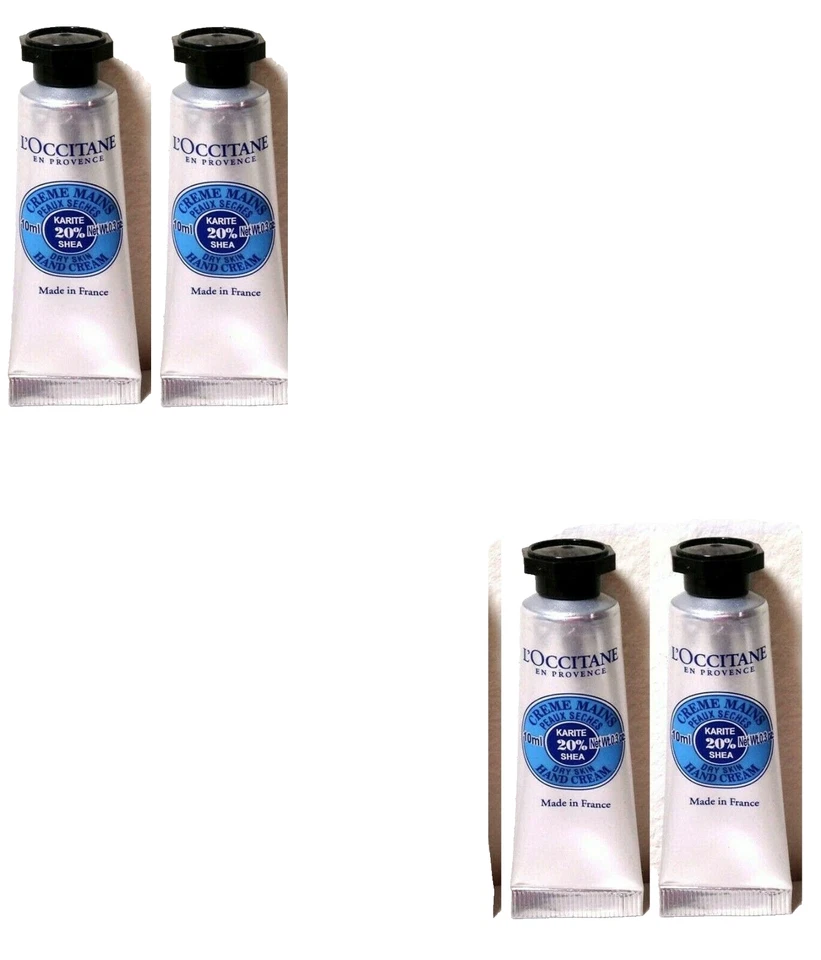 L’OCCITANE L'OCCITANE CREME MAINS PEAUX SECHES BEURRE DE KARITE - 10 ml 4 PEZZI!