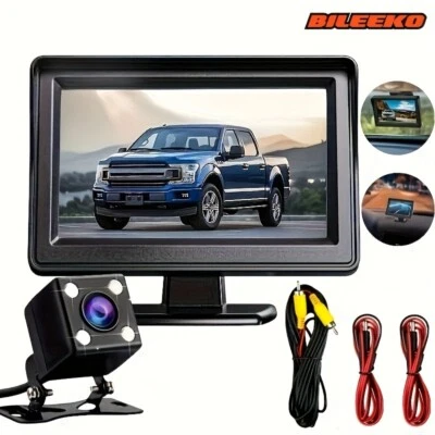 Car Backup Camera 4.3" Rear View Monitor Reverse Camera Pickup SUV Truck Trailer - Image 1 of 4
