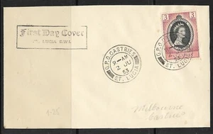 UK St Lucia Old FDC Cover Elizabeth II Coronation 1953 - Picture 1 of 1