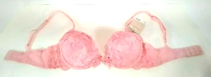 Affinitas bra Women's  32B pink padded underwire embroidery New with tags - Picture 1 of 8