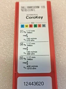 Sandvik ✔️ Placa reversible ✔️ Placa de corte reversible CoroThread 266 ✔️266 LL 266RG 266RL - Imagen 1 de 15