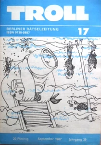 TROLL - September 17 - 1987 Berliner Rätselzeitung DDR ungelöst - Picture 1 of 1