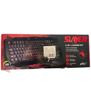 PBX Slayer 3-in-1 Gaming Kit Backlit Keyboard, LED Gaming Mouse, Spectrum Pad - Picture 1 of 2