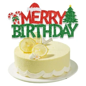 Rot Kuchen Topper Grün Weihnachten Baby-Dusch dekorationen Frauen - Bild 1 von 5