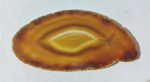 Beautiful Nature Brazil Brown Color Agate Slice -Whale Shaped Pattern (9x4.5cm) - Bild 1 von 4
