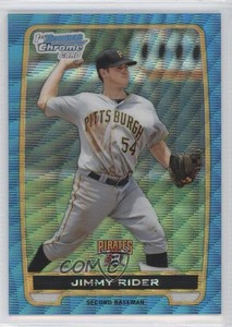 2012 Bowman Draft Chrome Draft Picks Blue Wave Refractors Jimmy Rider #BDPP146