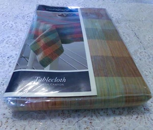 New! Croft & Barrow Kohl's Nevada Canyon Muted Plaid Tablecloth 60 x 102" - Picture 1 of 4