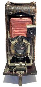 Eastman Kodak n. Macchina fotografica tascabile pieghevole 3A modello C soffietto rosso brevetto 1909 - Foto 1 di 24