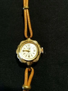 Montre watch mécanique vintage femme Gabriel art deco plaqué or fleur 20's - Bild 1 von 9