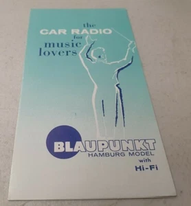 1960s ? BLAUPUNKT HAMBURG Car Radio Original Sales Brochure RARE - Bild 1 von 3