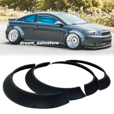 Kit de carrocería extra ancha protector guardabarros negro 4 piezas para Scion TC 2005-2012 Foto 1 de 4