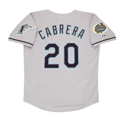 Miguel Cabrera 2003 Florida Marlins World Series Men's Grey Road Jersey (M-2XL) - Image 1 of 4