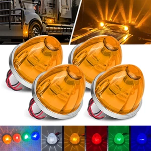 4X LED Side Marker Watermelon Lights Bulbs Truck RV Indicators Turn Signal Lamp - Foto 1 di 22