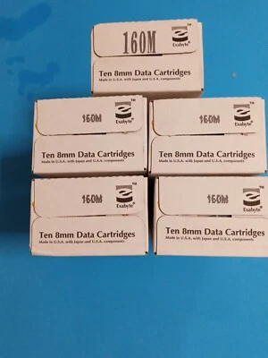 Cinta 50 Exabyte 307265 8mm D8 160m 7/14gb 322535 307265 5 cajas selladas de 10 cada una Foto 1 de 4