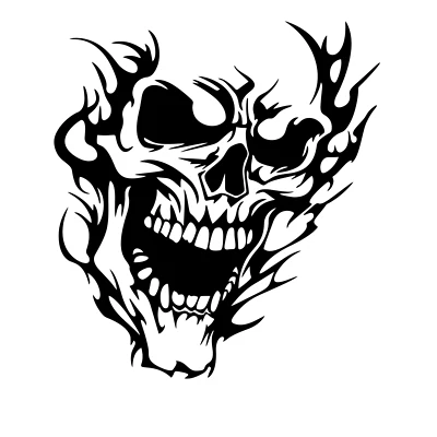 Screaming Evil Skull Decal Sticker Car Truck Tumbler Window JDM - Image 1 of 4