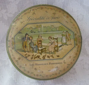 Specialite de Paris~Antique French Chocolates Candy BonBon Tin~P Haeffele & Co - Imagen 1 de 6