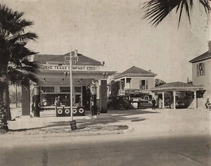 Texaco Service Station Galveston Texas 1927 POSTER 24 x 18 cm WANDBILD - Bild 1 von 2