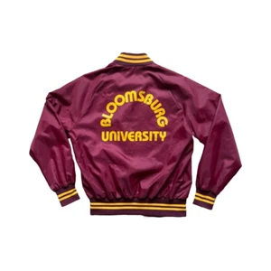 Vtg Bloomsburg University Mens Varsity Jacket M Collegiate Preppy Sporty Retro - Picture 1 of 8