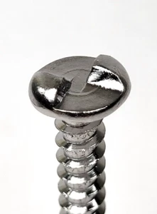 One Way Security Screw #12 x 1.5 Sheet Metal Tamper Proof Screw Slotted - 48 PCS - Picture 1 of 6