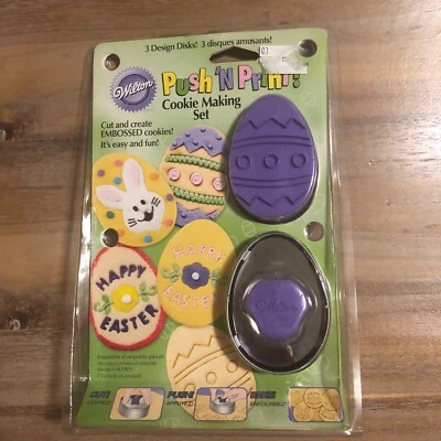 Wilton Push 'N Print Juego para Hacer Galletas en Forma de Huevo - TOTALMENTE NUEVO Foto 1 de 3