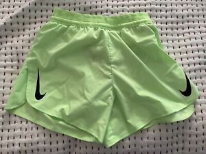 Nike AeroSwift Flyvent Running Racing Shorts Neon Green Women’s Size Small EUC