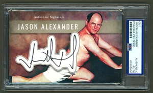 Jason Alexander signiertes geschnittenes Display (PSA) Seinfeld Fotokarte George Costanza - Bild 1 von 2
