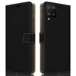 HSP Coque Pour Samsung Galaxy A42 5G | Étui À Rabat Noir | Étui En Cuir - Zdjęcie 1 z 6