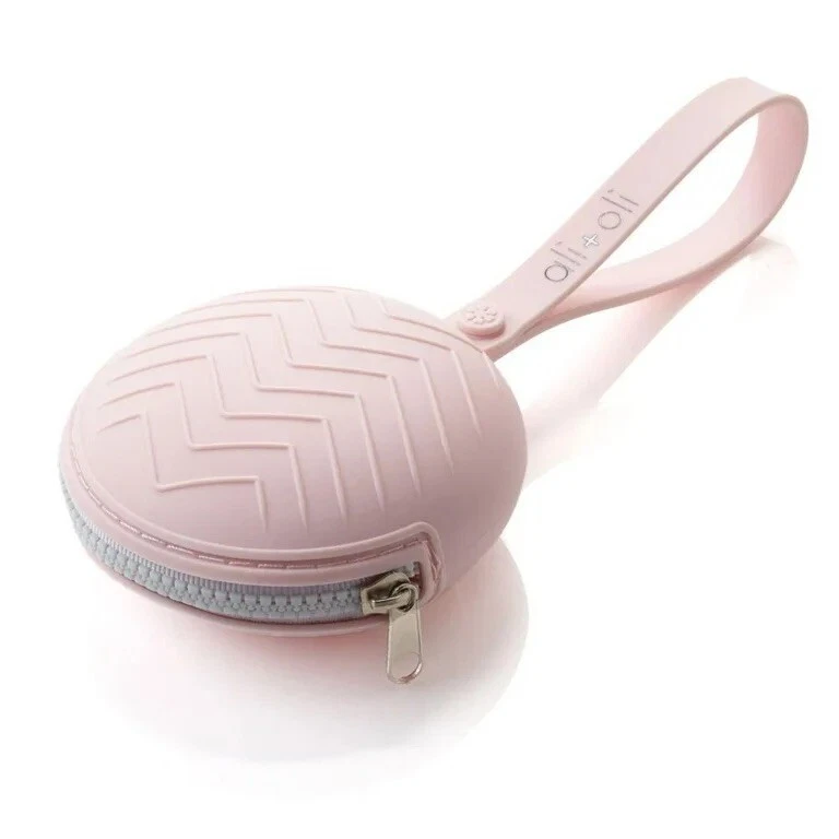 Estojo para chupeta Ali+Oli silicone grau alimentício com zíper - Rosa - Imagem 1 de 1