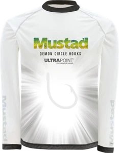 Mustad Day Perfect Fishing Shirt UV UPF-30 Choose Size !! Mahi White SALE! | B8 - Picture 1 of 1