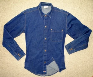 1990's Original TODD OLDHAM JEANS Vintage BLUE DENIM Cotton Shirt / Size M - Picture 1 of 5