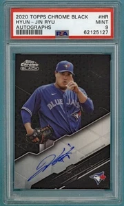 2020 Topps Chrome Black Hyun Jin Ryu Autograph #HR PSA 9! Blue Jays! - Picture 1 of 2