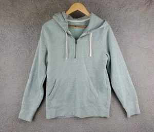 Sonoma Sweatshirt Herren Small Grün Quarter Zip Pullover Weich Fleece Kapuze - Bild 1 von 9