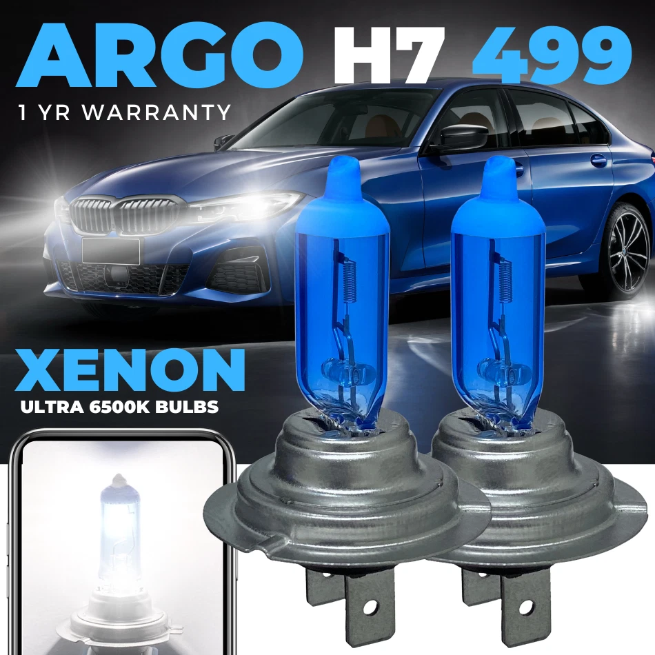 For Yamaha YZF R125 Headlight 100w Xenon 6000k White Dipped Low Beam Bulbs 12v - Image 1 of 4